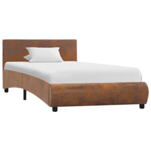 VidaXL Okvir za krevet od umjetne kože smeđi 90 x 200 cm