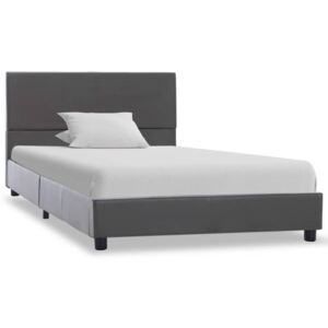 VidaXL Hidraulični okvir za krevet od umjetne kože sivi 90 x 200 cm