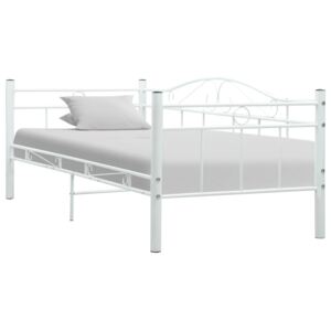 VidaXL Okvir za krevet bijeli metalni 90 x 200 cm