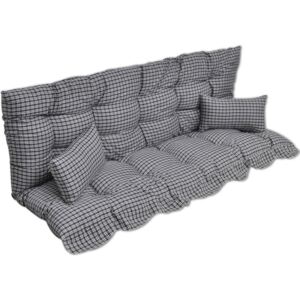 VidaXL 4-dijelni set jastuka za ljuljačku od tkanine plavo-bijeli