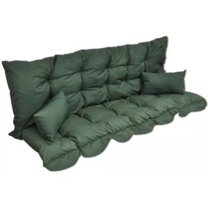 VidaXL 4-dijelni set jastuka za ljuljačku od tkanine zeleni
