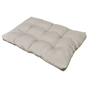 VidaXL Tapecirani jastuk za sjedalo pijesak bijeli 120 x 80 x 10 cm