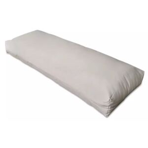 VidaXL Tapecirani jastuk za naslon sjedala pijesak bijeli 120 x 40 x 10 cm