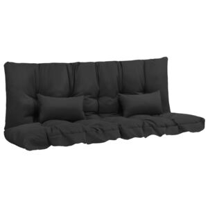VidaXL 4-dijelni set jastuka za ljuljačku od tkanine crni