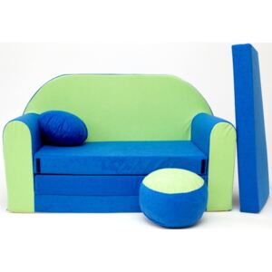 Dječja sofa plavo-zelena