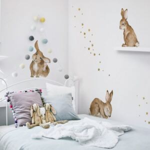 Zidna dekoracija DEKORNIK Sretni zečevi