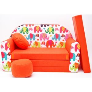 Dječja sofa Elephants Narančasta