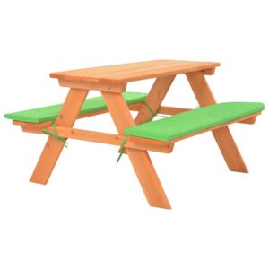 VidaXL Dječji stol za piknik s klupama od masivne jelovine 89x79x50 cm