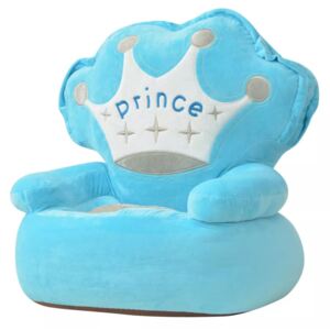 VidaXL Plišana Dječja Fotelja Princ Plava