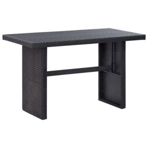 VidaXL Vrtni stol crni 110 x 60 x 67 cm od poliratana