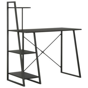 VidaXL Radni stol s policama crni 102 x 50 x 117 cm
