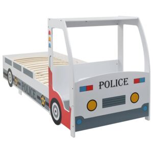 VidaXL Dječji krevet u obliku policijskog auta sa stolom 90 x 200 cm