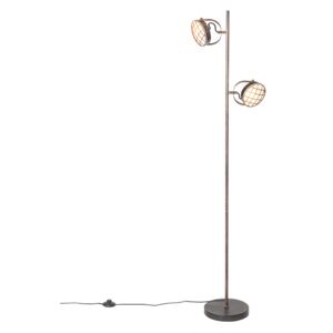 Vintage vloerlamp roestbruin 2-lichts - Tamina