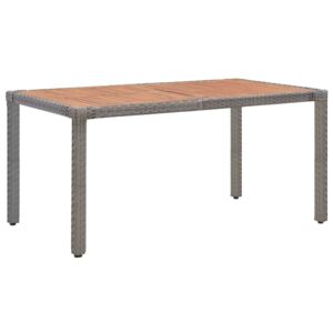 Vrtni stol sivi 150x90x75 cm poliratan i masivno bagremovo drvo
