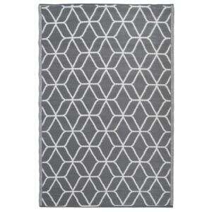 Esschert Design vanjski tepih s uzorkom 180 x 121 cm sivo-bijeli OC25