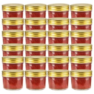 VidaXL Staklenke za džem sa zlatnim poklopcima 24 kom 110 ml