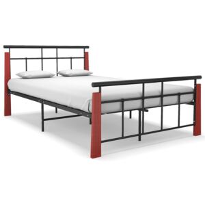 VidaXL Okvir za krevet od metala i masivne hrastovine 120 x 200 cm