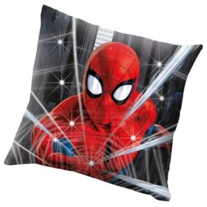 EUROSWAN Svjetlosni LED jastuk Spiderman Polyester, 40/40 cm