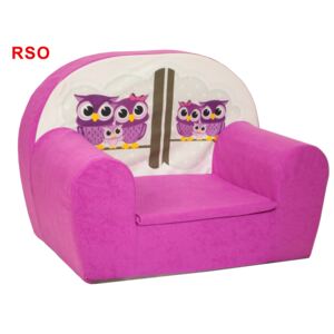Dječji stolac Sove - različite boje ružičasta