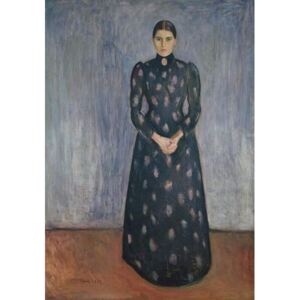 Munch, Edvard - Inger in Black and Violet Reprodukcija umjetnosti