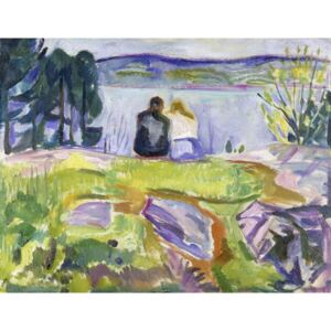 Munch, Edvard - Springtime (Lovers by the shore) Reprodukcija umjetnosti