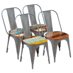 VidaXL Blagovaonske stolice od obnovljenog drva 4 kom