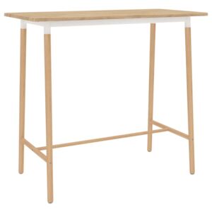 VidaXL Barski stol smeđi 120 x 60 x 105 cm MDF i masivna bukovina