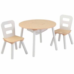 KidKraft dječji set stola za pohranu i stolica od masivnog drva smeđi