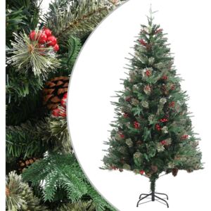 VidaXL Božićno drvce sa šiškama zeleno 195 cm PVC i PE