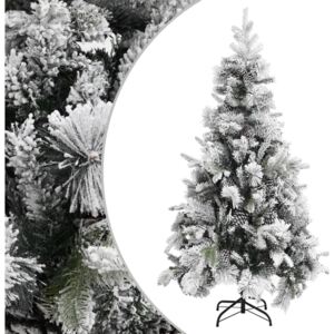 VidaXL Božićno drvce sa snijegom i šiškama 225 cm PVC i PE