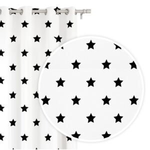 Draperija STARS WHITE 1 x 140x250cm (Draperija s zvijezdicama)