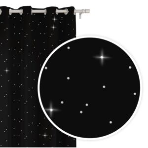 Draperija CRYSTAL BLACK 1x 140x250cm (Crna draperija s)