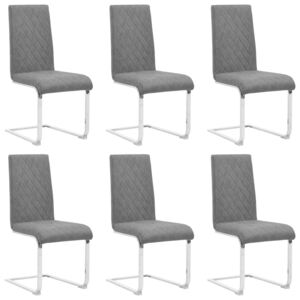 VidaXL Konzolne blagovaonske stolice od umjetne kože 6 kom sive