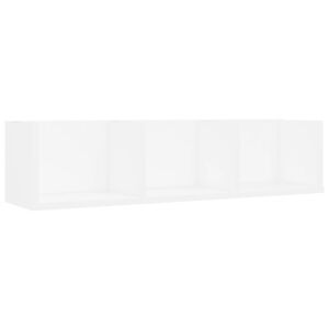 VidaXL Zidna polica za CD-ove bijela 75 x 18 x 18 cm od iverice