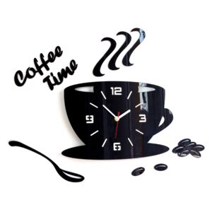 Zidni sat COFFE TIME 3D BLACK NH045-black (zidni satovi)