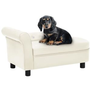 VidaXL Sofa za pse krem 83 x 45 x 42 cm od umjetne kože