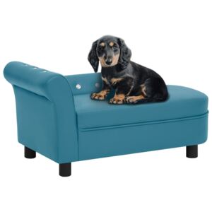 VidaXL Sofa za pse tirkizna 83 x 45 x 42 cm od umjetne kože