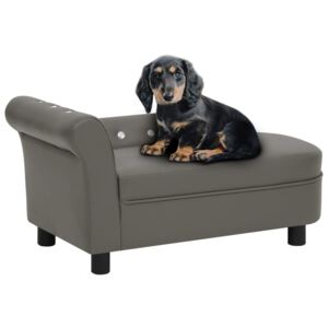 VidaXL Sofa za pse siva 83 x 45 x 42 cm od umjetne kože