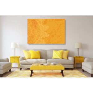 Slika narančasta arabeska na apstraktnoj pozadini