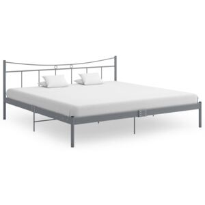 VidaXL Okvir za krevet sivi od metala i šperploče 180 x 200 cm