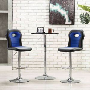 Barski stolci od umjetne kože 2 kom plavi