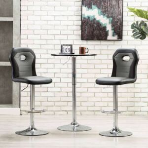 Barski stolci od umjetne kože 2 kom sivi