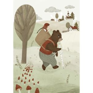 Ilustracija Mascha and bear, Anna Lunak
