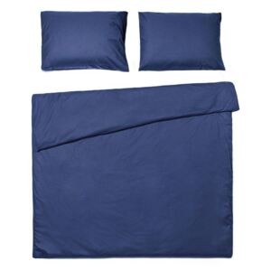 Temnoplava pamučna posteljina za bračni krevet Le Bonom, 200 x 220 cm