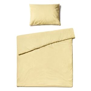 Vanila žuta pamučna posteljina za krevet za jednu osobu Le Bonom, 140 x 220 cm