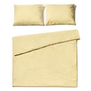 Vanila žuta pamučna posteljina za bračni krevet Le Bonom, 160 x 220 cm