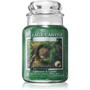 Village Candle Cardamom & Cypress mirisna svijeća (Glass Lid) 602 g