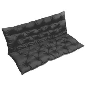 VidaXL Jastuk za ljuljačku crno-sivi 120 cm od tkanine