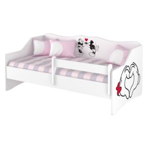 Dječji krevet s naslonom - Ljubav Lulu bed - Mickey and Minnie love 160x80 cm krevet + skladišni prostor