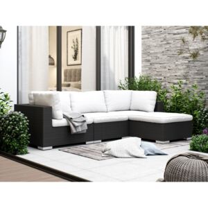 Vrtna sofa VG4167 Bijela + crna